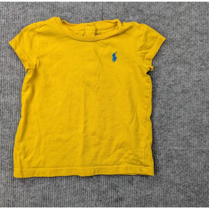 Ralph Lauren T Shirt Baby Boys 12M Yellow Cotton Polo Preppy Timeless Classic